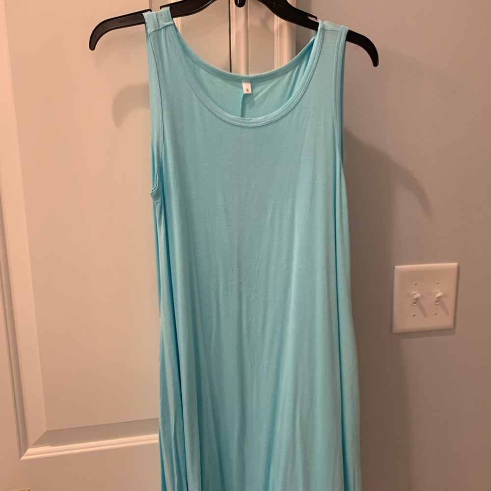 Blue tank top dress